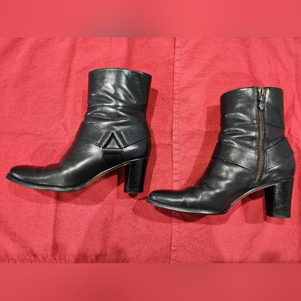 COLE HAAN | Leather Ankle Boots with Nike Air Comfort | Size 6.5 B - Picture 4 of 11